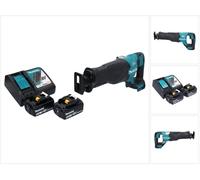 Makita DJR 187 RG Scie sabre sans fil 18 V brushless + 2x Batteries 6,0 Ah + Chargeur