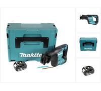 Makita DJR 188 RTJ 18 V Brushless Li-ion Scie récipro sans fil avec Coffret de transport Makpac + 1x Batterie Makita BL 1850 5,0 Ah / 5000 mAh - sans Chargeur