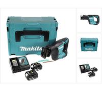 Makita DJR 188 RTJ Brushless Li-ion Scie récipro sans fil 18 V + Coffret de transport Makpac 2 + 2x Batteries Makita BL 1850 5,0 Ah / 5000 mAh + Chargeur Makita DC 18 RC