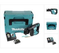 Makita DJR 188 RY1J Scie sabre sans fil sans balai 18 V + Coffret Makpac + 1x Batterie 1,5 Ah + Chargeur