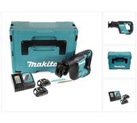 Makita DJR 188 RYJ Scie sabre sans fil sans balai 18 V + Coffret Makpac + 2x Batteries 1,5 Ah + Chargeur