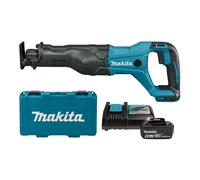 Makita DJR186RT - 18V Li-ion - Scie Sabre Sans-fil - 1 Batterie 5,0 Ah - Changement Rapide - Variable