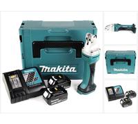 Makita DJS 161 RMJ 18 V Li-Ion Cisaille métal avec Coffret de transport Makpac + 2x Batteries 4,0 Ah + Chargeur
