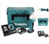 Makita DJS 161 RT1J 18 V Li-Ion Cisaille métal avec Coffret de transport Makpac + 1x Batterie 5,0 Ah + Chargeur