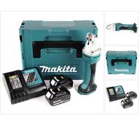 Makita DJS 161 RTJ 18 V Li-Ion Cisaille métal avec Coffret de transport Makpac + 2x Batteries 5,0 Ah + Chargeur