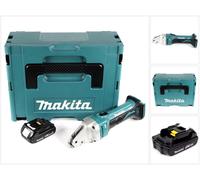 Makita DJS16 Y1J Cisaille à métal sans fil Li-Ion 18V + 1 x Batterie 1,5Ah + Coffret Makpac- sans chargeur