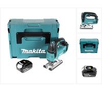 Makita DJV 182 T1J Scie sauteuse sans fil 18V Brushless 26mm + Coffret de transport Makpac + 1x Batterie BL1850B 5,0 Ah - sans Chargeur