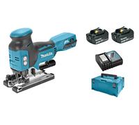 Makita DJV181RFJ Scie Sauteuse - Batterie Li-Ion 18V (2x Batterie 3.0Ah) Dans MAKPAC - Poignée En T - Variable - Carbone Sans Balais