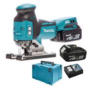 Makita DJV181RMJ Scie Sauteuse Sans-fil - 18V Li-ion - 2 Batteries 4,0 Ah - MAKPAC - Poignée En T - Brushless