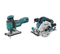 MAKITA DJV181Z - Caladora bl 18v lxt con pomo & DHS680Z Scie circulaire Brushless 165mm 18V, Bleu