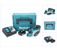 Makita DKP 180 RT1J Rabot sans fil 18 V 82 mm + 1x batterie 5,0 Ah + chargeur + Makpac