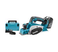 Makita DKP180RTJ Rabot Sans-fil - 18V Li-ion - 2 Batteries 5,0 Ah - MAKPAC - 82 Mm - 2 Mm