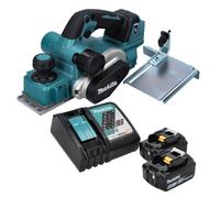 Makita DKP181RG Rabot sans fil 82mm 18V Brushless + 2x Batteries 6,0 Ah + Chargeur