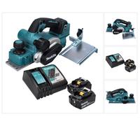 Makita DKP181RG Rabot sans fil 82mm 18V Brushless + 2x Batteries 6,0 Ah + Chargeur