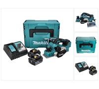 Makita DKP181RGJ Rabot sans fil 82mm 18V Brushless + 2x Batteries 6,0 Ah + Chargeur + Coffret Makpac