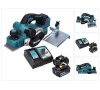 Makita DKP181RT Rabot sans fil 82mm 18V Brushless + 2x Batteries 5,0 Ah + Chargeur