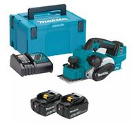 Makita DKP181RTJ Rabot Sans-fil - 18V Li-ion - 2 Batteries 5,0 Ah - 82 Mm - 3 Mm - Mbox - Brushless