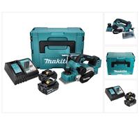 Makita DKP181RTJ Rabot sans fil 82mm 18V Brushless + 2x Batteries 5,0 Ah + Chargeur + Coffret Makpac