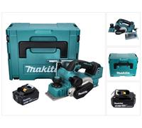 Makita DKP181T1J Rabot sans fil 82mm 18V Brushless + 1x Batterie 5,0 Ah + Coffret Makpac - sans chargeur