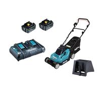 Makita DLM382PM2 Tondeuse à gazon sans fil 2x18V + 2 x 4,0Ah BL1840B + DC18RD...