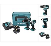 Makita DLX2180TJ Perceuse À Percussion Sans-fil (DHP484) & Visseuse À Percussion Sans-fil (DTD153) - 18V Li-ion (2x 5,0 Ah) - MAKPAC