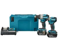 Makita DLX2527TJ Combiné Perceuse/visseuse Sans Fil 18 V Li-ion (DDF489) Et Visseuse À Percussion (DTD173) (2 Batteries 5,0 Ah) Dans Un Coffret Mbox