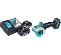Makita DMC 300 RF Meuleuse d'angle sans fil 18 V 76 mm Brushless + 2x batterie 3,0 Ah + chargeur
