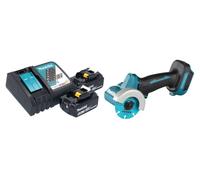 Makita DMC 300 RG Meuleuse d'angle sans fil 18 V 76 mm Brushless + 2x batterie 6,0 Ah + chargeur