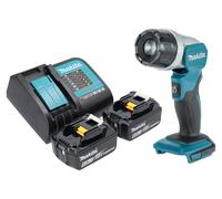 Makita DML 808 SG Projecteur portatif sans fil 14,4 / 18 V 190 lm LED + 2x batterie 6,0 Ah + chargeur