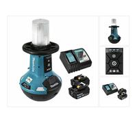 Makita DML 810 RT Lampe LED sans fil 18 / 36 V ( 2 x 18 V ) 5500 lm IP54 + 2 batteries 5,0 Ah + chargeur