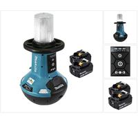Makita DML 810 M Lampe LED sans fil 18 / 36 V ( 2 x 18 V ) 5500 lm IP54 + 2x batterie 4,0 Ah - sans chargeur