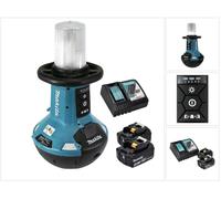 Makita DML 810 RM Lampe LED sans fil 18 / 36 V ( 2 x 18 V ) 5500 lm IP54 + 2 batteries 4,0 Ah + chargeur