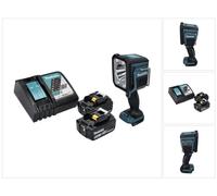 Makita DML 812 RT Lampe torche à LED 18 V 1250 lm + 2x batterie 5,0 Ah + chargeur