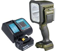 Makita DML 812 SG1 Projecteur portatif sans fil 18 V 1250 lm LED Olive Grn Outdoor Adventure Edition spéciale + 1x batterie 6,0 Ah + chargeur