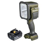Makita DML 812 T1 Projecteur portatif sans fil 18 V 1250 lm LED Olive Grn Outdoor Adventure Edition spéciale + 1x batterie 5,0 Ah - sans chargeur