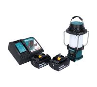 Makita DMR055T1 Radio avec lanterne sans fil 18V FM 360° + 2x Batteries 5,0Ah - Chargeur