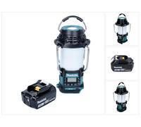 Makita DMR056F1 Radio de chantier sans fil FM/DAB+ IP65 360° 18V avec lanterne + 1x Batterie 3,0Ah - sans chargeur