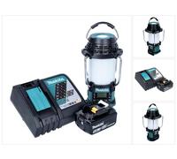 Makita DMR056RT1 Radio de chantier sans fil FM/DAB+ IP65 360° 18V avec lanterne + 1x Batterie 5,0Ah + Chargeur