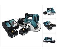 Makita DPB 183 RF Scie à ruban sans fil 18 V 66 mm brushless + 2x Batteries 3,0 Ah + Chargeur