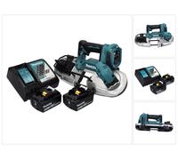 Makita DPB 183 RG Scie à ruban sans fil 18 V 66 mm Brushless + 2x Batteries 6,0 Ah + Chargeur