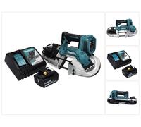 Makita DPB 183 RT1 Scie à ruban sans fil 18 V 66 mm Brushless + 1x Batterie 5,0 Ah + Chargeur