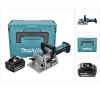 Makita DPJ 180 G1J 18 V Machine à rainurer sans fil 18 V 100 mm + 1x Batterie 6,0 Ah + Makpac - sans chargeur