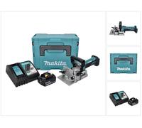 Makita DPJ 180 RG1J Machine à rainurer sans fil 18 V 100 mm + 1x Batterie 6,0 Ah + Chargeur + Makpac