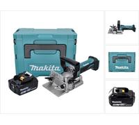 Makita DPJ 180 T1J Machine à rainurer sans fil 18 V 100 mm + 1x Batterie 5,0 Ah + Makpac - sans chargeur
