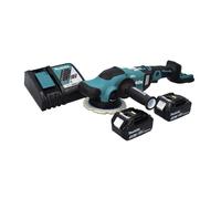 Makita DPO 600 RF Ponceuse excentrique sans fil 18 V 150 mm XPT Brushless + 2 batteries 3,0 Ah + chargeur