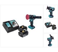 Makita DPV 300 RM Ponceuse sans fil Polisseuse 18 V 50 / 80 mm Brushless + 2x batterie 4,0 Ah + chargeur