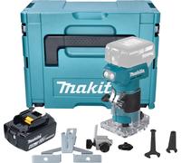 Makita DRT 52 G1J Affleureuse sans fil 18 V 6 mm Brushless + 1x batterie 6,0 Ah + Makpac - sans chargeur