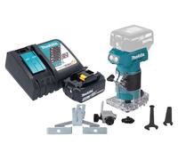 Makita DRT 52 RM1 Fraiseuse de bords sans fil 18 V 6 mm Brushless + 1x batterie 4,0 Ah + chargeur
