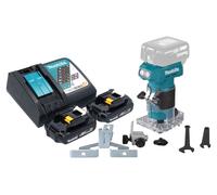 Makita DRT 52 RY fraiseuse de chant sans fil 18 V 6 mm Brushless + 2x batterie 1,5 Ah + chargeur
