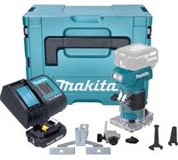 Makita DRT 52 SA1J Affleureuse sans fil 18 V 6 mm Brushless + 1x batterie 2,0 Ah + chargeur + Makpac